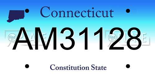 AM31128 Connecticut License Plate