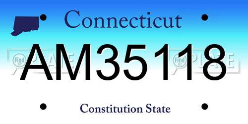 AM35118 Connecticut License Plate