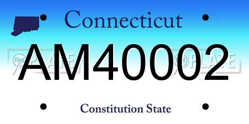 AM40002 Connecticut License Plate