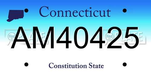 AM40425 Connecticut License Plate