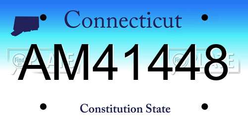 AM41448 Connecticut License Plate