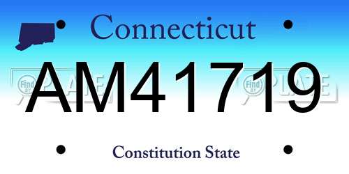 AM41719 Connecticut License Plate