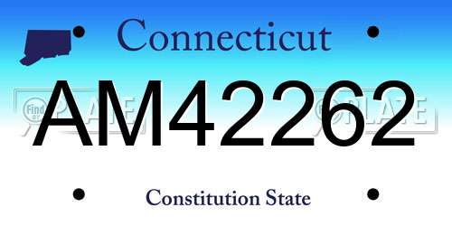 AM42262 Connecticut License Plate
