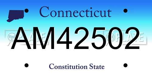 AM42502 Connecticut License Plate