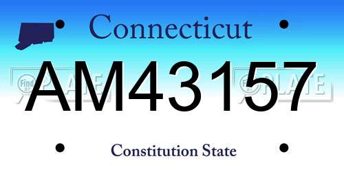 AM43157 Connecticut License Plate
