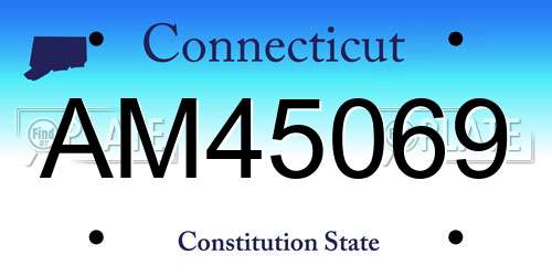 AM45069 Connecticut License Plate