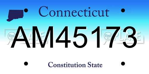 AM45173 Connecticut License Plate