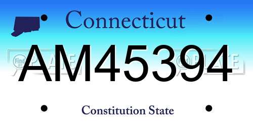 AM45394 Connecticut License Plate