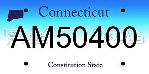 AM50400 Connecticut License Plate