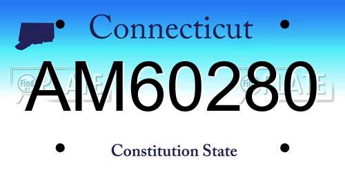 AM60280 Connecticut License Plate