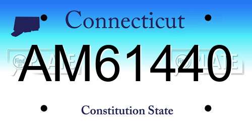 AM61440 Connecticut License Plate