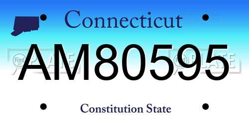 AM80595 Connecticut License Plate