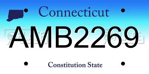 AMB2269 Connecticut License Plate
