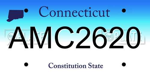 AMC2620 Connecticut License Plate