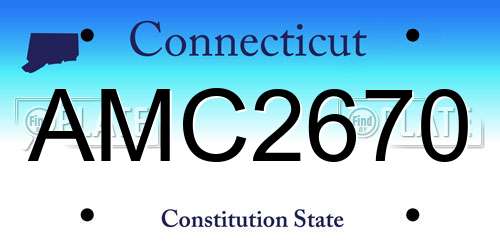 AMC2670 Connecticut License Plate