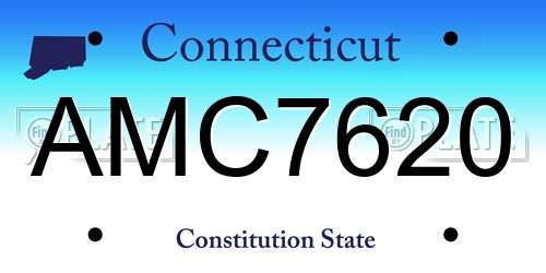 AMC7620 Connecticut License Plate
