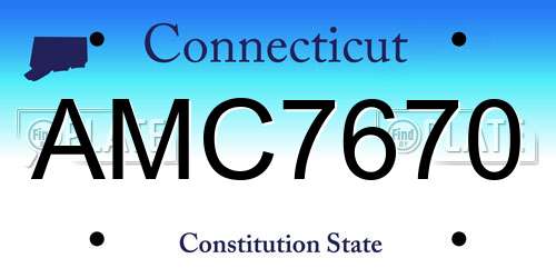 AMC7670 Connecticut License Plate