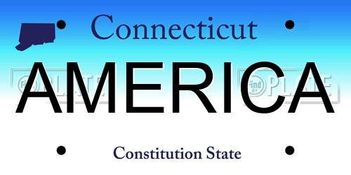 AMERICA Connecticut License Plate