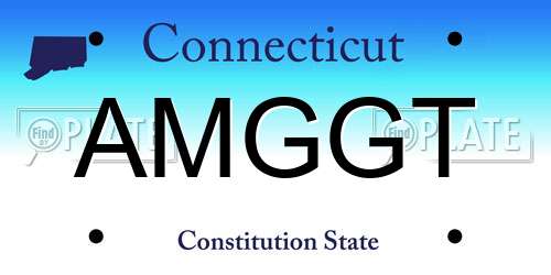 AMGGT Connecticut License Plate