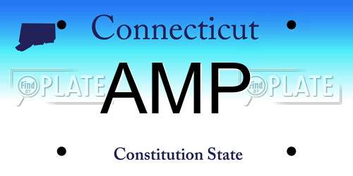 AMP Connecticut License Plate