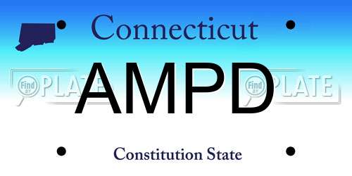 AMPD Connecticut License Plate