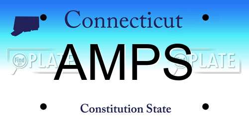 AMPS Connecticut License Plate