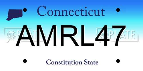 AMRL47 Connecticut License Plate