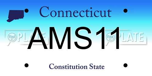 AMS11 Connecticut License Plate