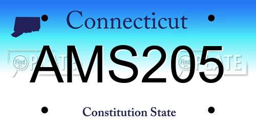 AMS205 Connecticut License Plate