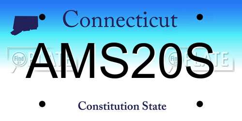 AMS20S Connecticut License Plate