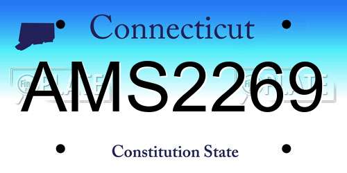 AMS2269 Connecticut License Plate