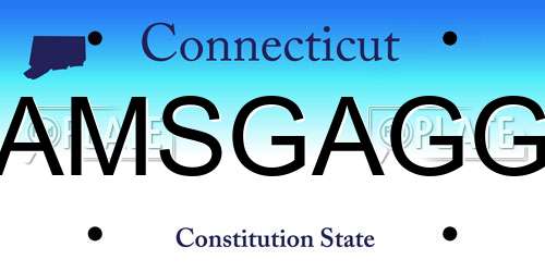 AMSGAGG Connecticut License Plate