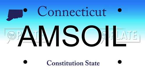 AMSOIL Connecticut License Plate