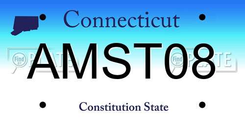 AMST08 Connecticut License Plate