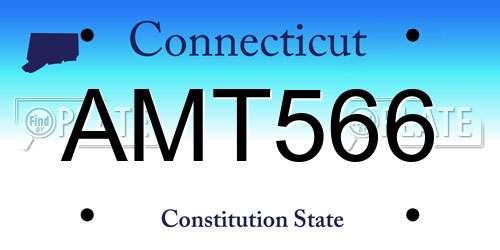 AMT566 Connecticut License Plate