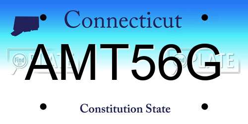 AMT56G Connecticut License Plate