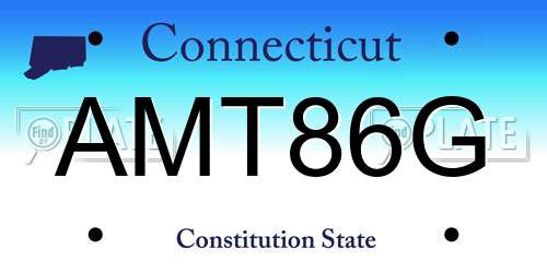 AMT86G Connecticut License Plate