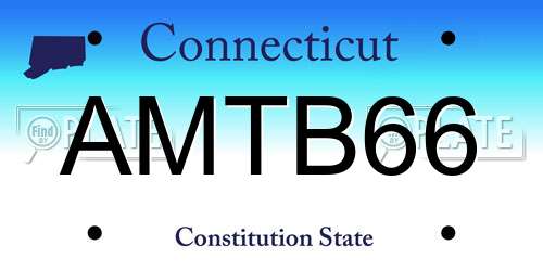 AMTB66 Connecticut License Plate