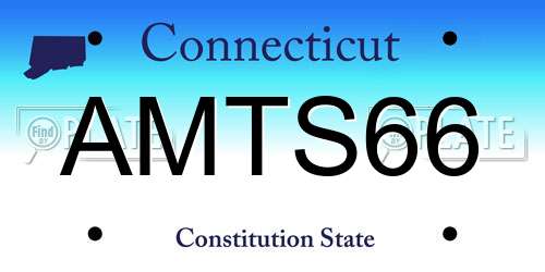 AMTS66 Connecticut License Plate