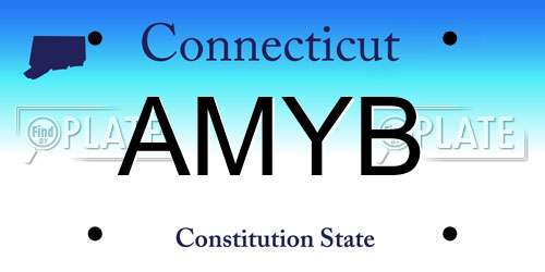 AMYB Connecticut License Plate