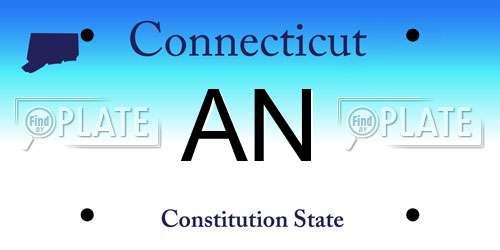 AN Connecticut License Plate