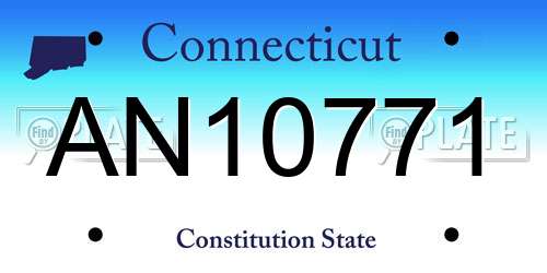 AN10771 Connecticut License Plate