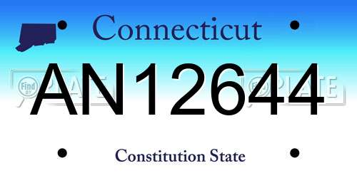 AN12644 Connecticut License Plate
