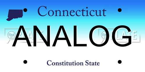 ANALOG Connecticut License Plate