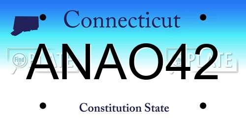 ANAO42 Connecticut License Plate