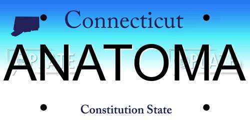 ANATOMA Connecticut License Plate
