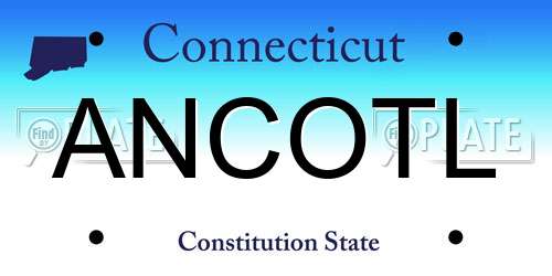 ANCOTL Connecticut License Plate