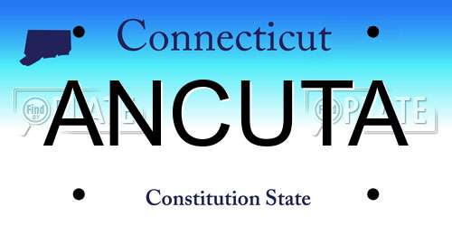 ANCUTA Connecticut License Plate