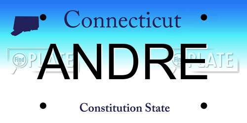 ANDRE Connecticut License Plate