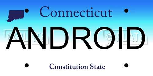 ANDROID Connecticut License Plate